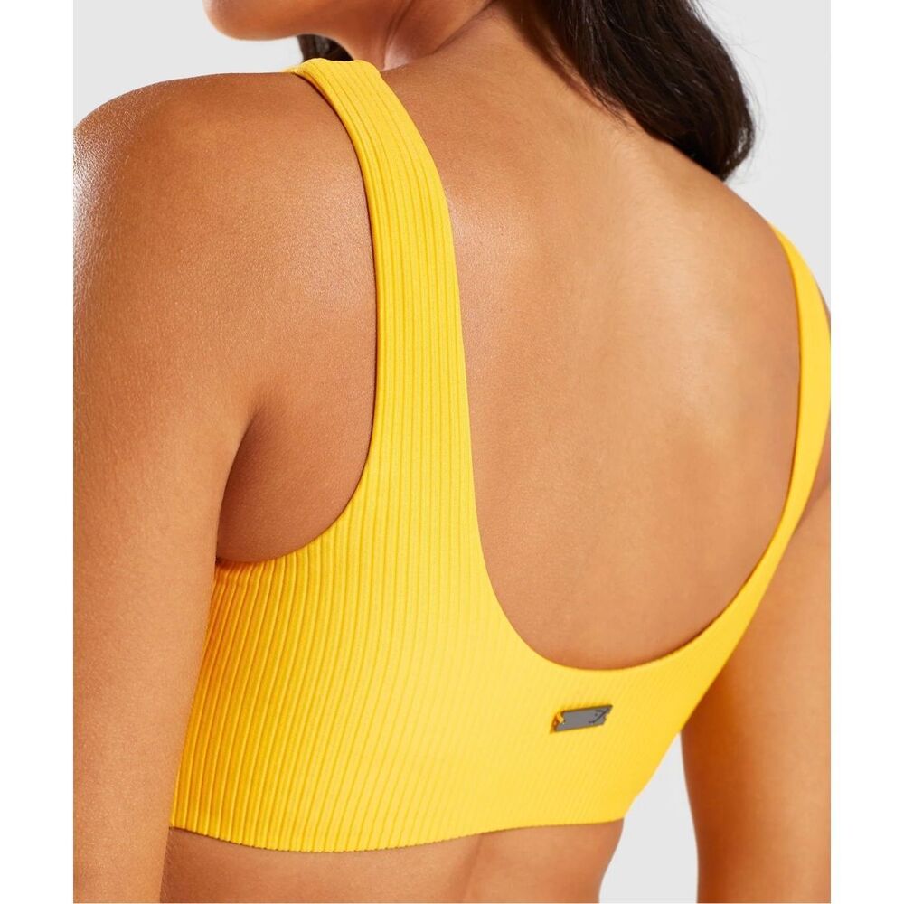 Gymshark Citrus Yellow Essence Bikini Top Size S